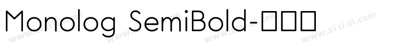 Monolog SemiBold字体转换